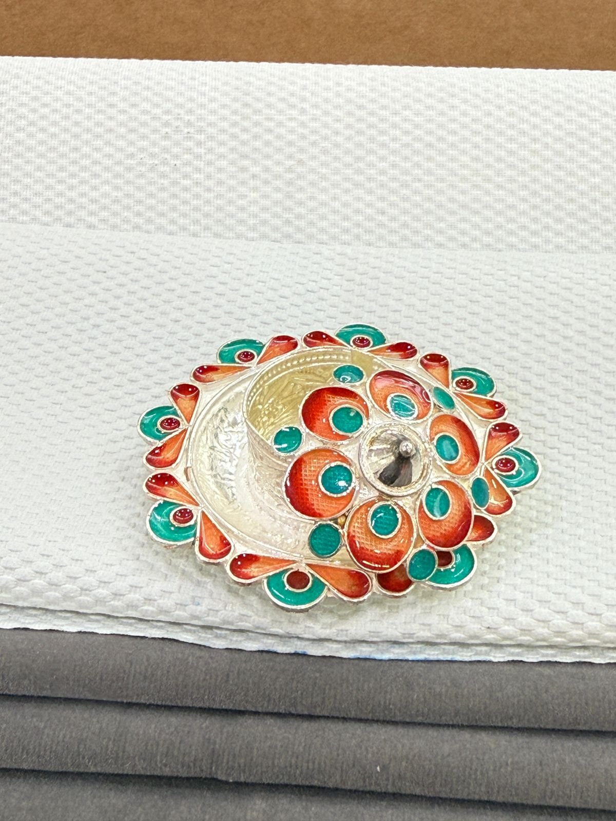Elegant Enamel Designer  Sindhoor/Kumkum Box